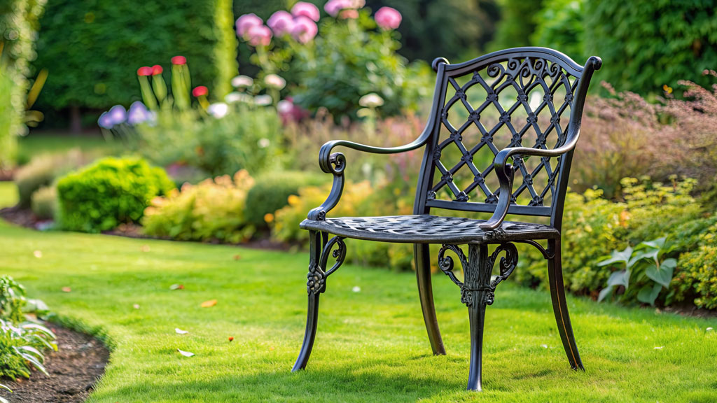 Détail soudure et finition sur structure aluminium mobilier jardin haut de gamme